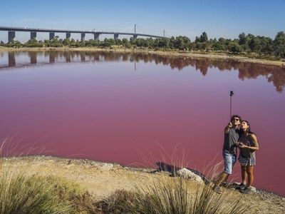Foto: Danau Pink yang Cantik, Tapi Jangan Disentuh