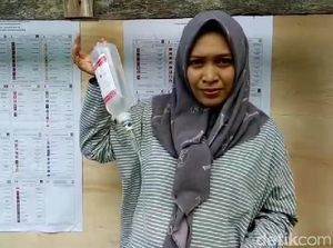 Demi Nyoblos, Ibu Hamil Ini ke TPS dengan Infus di Tangan