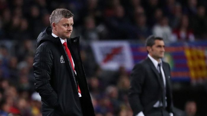 Ole Gunnar Solskjaer mengakui level Barcelona lebih tinggi daripada Manchester United (Foto: Sergio Perez/Reuters)