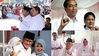 Adu Gaya Capres Cawapres Nyoblos Bersama Pasangannya