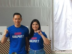 AHY-Annisa Pohan Kompak Berkaus Jangan Golput Saat Nyoblos