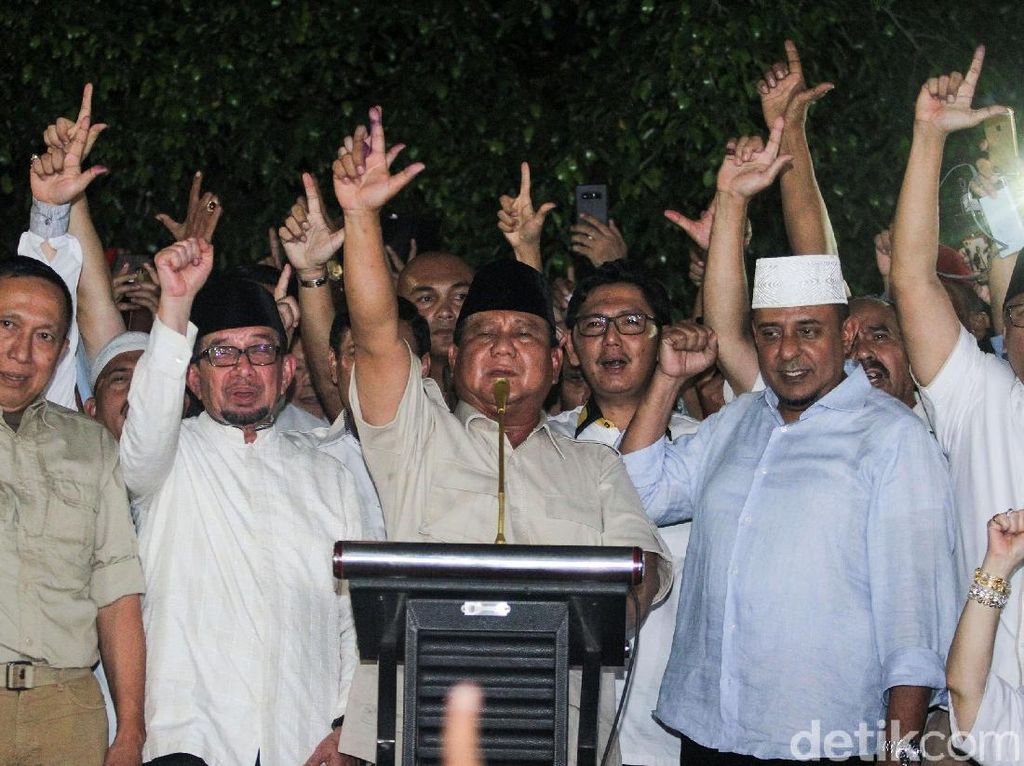 Klaim Prabowo Menang Turun dari 62% ke 54%, BPN Ungkap Data Awal dari SMS Klaim Prabowo Menang Turun dari 62% ke 54%, BPN Ungkap Data Awal dari SMS