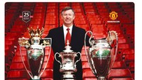 Fans Manchester United pun membanggakan pencapaian treble yang tahun ini tidak mungkin diraih City setelah sebelumnya masih punya kesempatan. Foto: istimewa