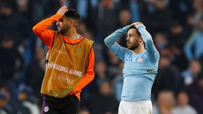 Manchester City disingkirkan Tottenham Hotspur di Liga Champions. (Foto: Phil Noble / Reuters) Manchester City disingkirkan Tottenham Hotspur di Liga Champions. (Foto: Phil Noble / Reuters)