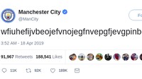 Beginilah reaksi admin Twitter resmi Manchester City. Foto: Istimewa