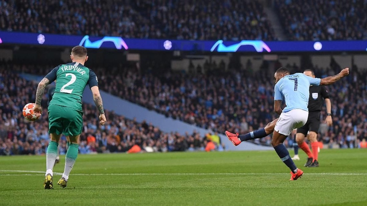 Manchester City unggul 3-2 atas Tottenham Hotspur di babak pertama pertandingan leg kedua perempatfinal Liga Champions. (Foto: Laurence Griffiths/Getty Images)