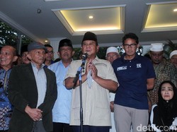 Muncul di Deklarasi, Sandiaga Hanya 15 Menit Bersama Prabowo