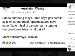 Viral Pertanyaan Netizen Soal Sperma Dicampur Tepung Maizena Agar Tokcer