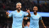 Sergio Aguero tak cuma produktif dalam urusan mencetak gol, penyerang Manchester City ini juga berkontribusi lewat assist-assist. Dia bikin delapan assist di Premier League musim ini dan menempati posisi 10. (Foto: Laurence Griffiths/Getty Images)
