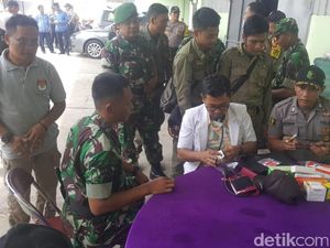 Aparat Gabungan Pengamanan Pemilu di Sumedang Diberi Vitamin