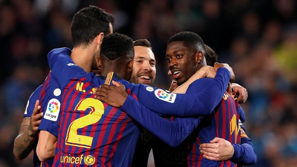 Barcelona belum memastikan diri juara LaLiga. (Foto: Albert Gea/Reuters)