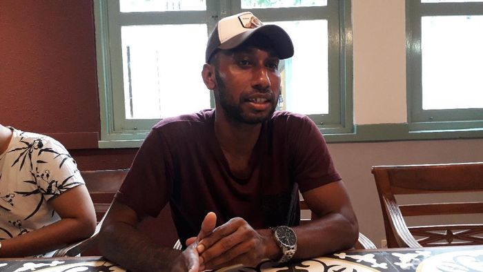 Patrich Wanggai menjadi tersangka kasus penganiayaan. (Foto: Ristu Hanafi/detikcom) Patrich Wanggai menjadi tersangka kasus penganiayaan. (Foto: Ristu Hanafi/detikcom)
