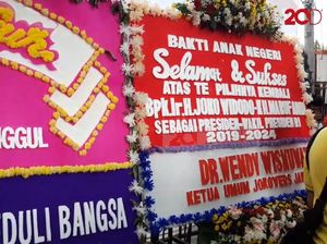 Rumah Aspirasi Jokowi-Amin Dibanjiri Karangan Bunga