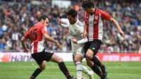 Madrid sempat kesulitan di babak pertama, sebab El Real kesulitan mendapat tempo permainan yang diinginkan. Denis Doyle/Getty Images.