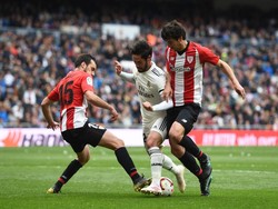 Madrid sempat kesulitan di babak pertama, sebab El Real kesulitan mendapat tempo permainan yang diinginkan. Denis Doyle/Getty Images.