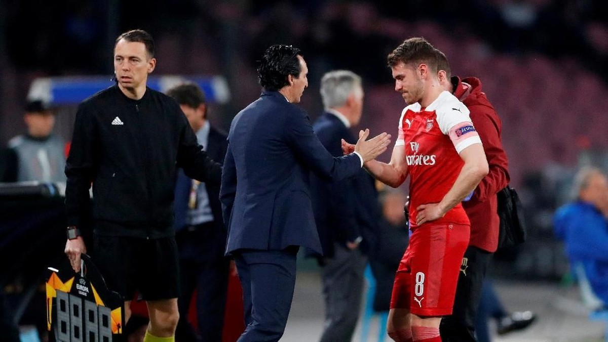 Aaron Ramsey masih mungkin main sebelum musim berakhir (Matthew Childs/Reuters)
