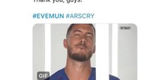 Chelsea yang girang dengan hasil-hasil tak maksimal itu. Eden Hazard pun mengucapkan terima kasih. (Foto: dok.Istimewa)