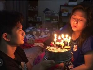 Berdaster dan Bangun Tidur, Audy Dapat Kejutan Ultah dari Iko Uwais