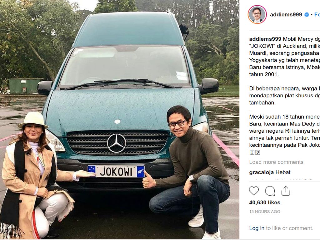 Mobil Mercy Berpelat Jokowi di Selandia Baru Mobil Mercy Berpelat Jokowi di Selandia Baru