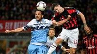 Bermain di San Siro, pada Kamis (25/4/2019) dinihari WIB, kedua tim bermain imbang di babak pertama. Marco Rosi/Getty Images.