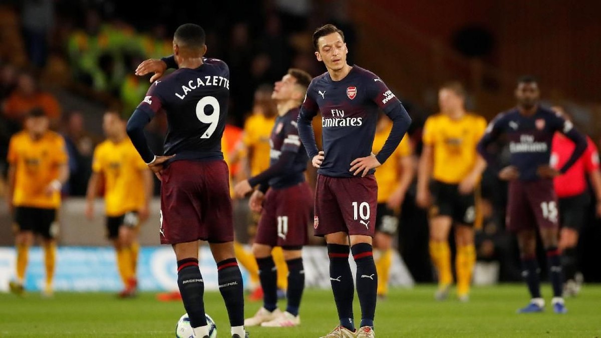 Arsenal tumbang 1-3 di tangan Wolves. (Foto: Andrew Boyers/Reuters)