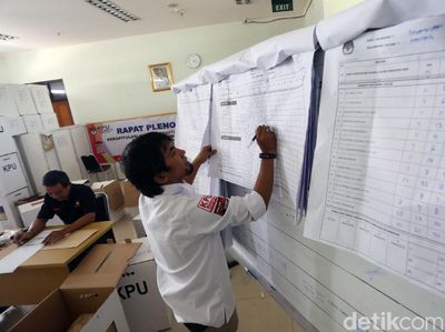 Intip Sibuknya Rekapitulasi Surat Suara di Kecamatan Menteng