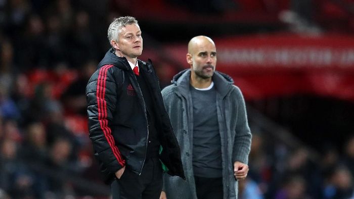 Manchester United takluk 0-2 dari Manchester City di Old Trafford. (Foto: Catherine Ivill/Getty Images) Manchester United takluk 0-2 dari Manchester City di Old Trafford. (Foto: Catherine Ivill/Getty Images)