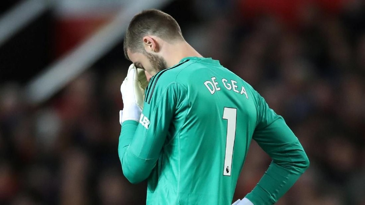 David de Gea kembali membuat kesalahan saat Man United dikalahkan Man City 0-2. (Foto: Carl Recine/Action Images via Reuters)