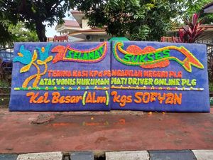 Vonis Mati 2 Pembunuh Sopir Taksi Online, PN Palembang Dikirimi Bunga