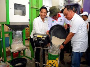 Menteri BUMN Tinjau Penggilingan Padi di Purwakarta