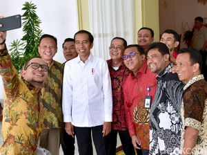 Jokowi Terima Pimpinan Serikat Buruh di Istana Bogor, Said Iqbal Hadir