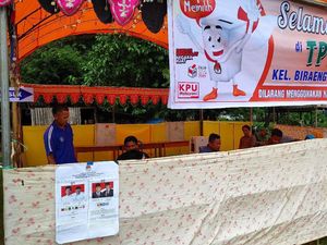 Coblosan Ulang di Pangkep Sulsel Sepi Peminat