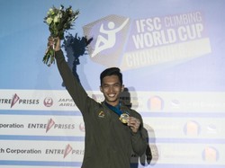 Alfian Juara Panjat Tebing di Chongqing, Pelatih Akui Belum Sepenuhnya Puas