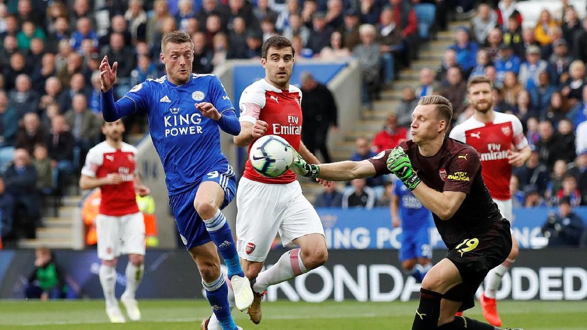 Leicester City vs Arsenal 0-0 di babak pertama (REUTERS/David Klein)