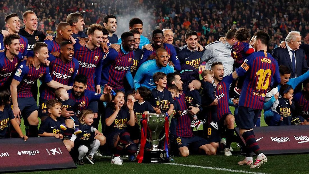 Barcelona juara Liga Spanyol 2018/2019 (Foto: Albert Gea/Reuters)