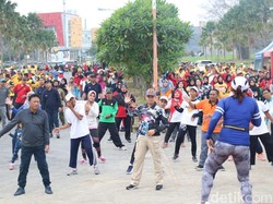 Forkopimda Gresik Cooling Down Pemilu dengan Senam dan Jalan Sehat