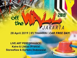 Seniman Prancis dan Indonesia Bikin Mural Bareng saat Car Free Day