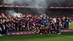 Pesta Juara Barca di Camp Nou