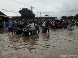 Banjir Setinggi 80 Cm, Jalur Pantura Kraton Pasuruan Lumpuh