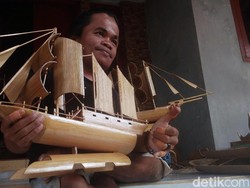 Miniatur Pinisi Karya Difabel Cirebon Ini Sudah Mulai Mendunia