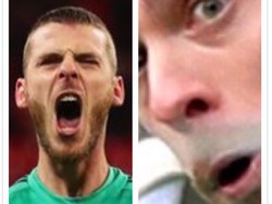 De Gea sempat tampil oke melawan Tottenham Hotspur dengan membuat 11 saves pada Januari lalu. Kini, performanya anjlok dan menjadi bulan-bulanan meme di medsos. (Foto: Internet/Twitter)