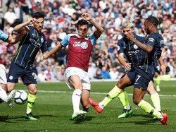 Dibayangi kemenangan telak Liverpool atas Huddersfield Town sehari sebelumnya, skuat besutan Josep Guardiola bermain tegang dan sempat frustrasi. Andrew Yates/Reuters.