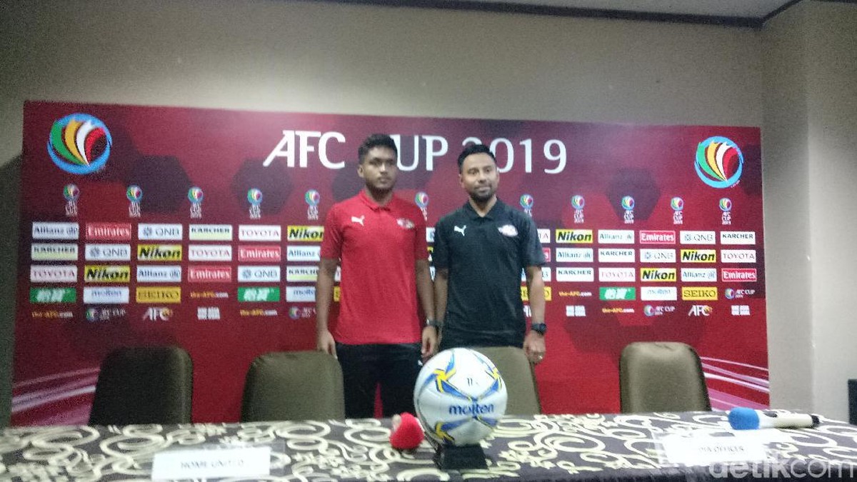 Home United dalam konferensi pers menjelang lawan PSM Makassar. (Amalia Dwi Septi/detikSport)