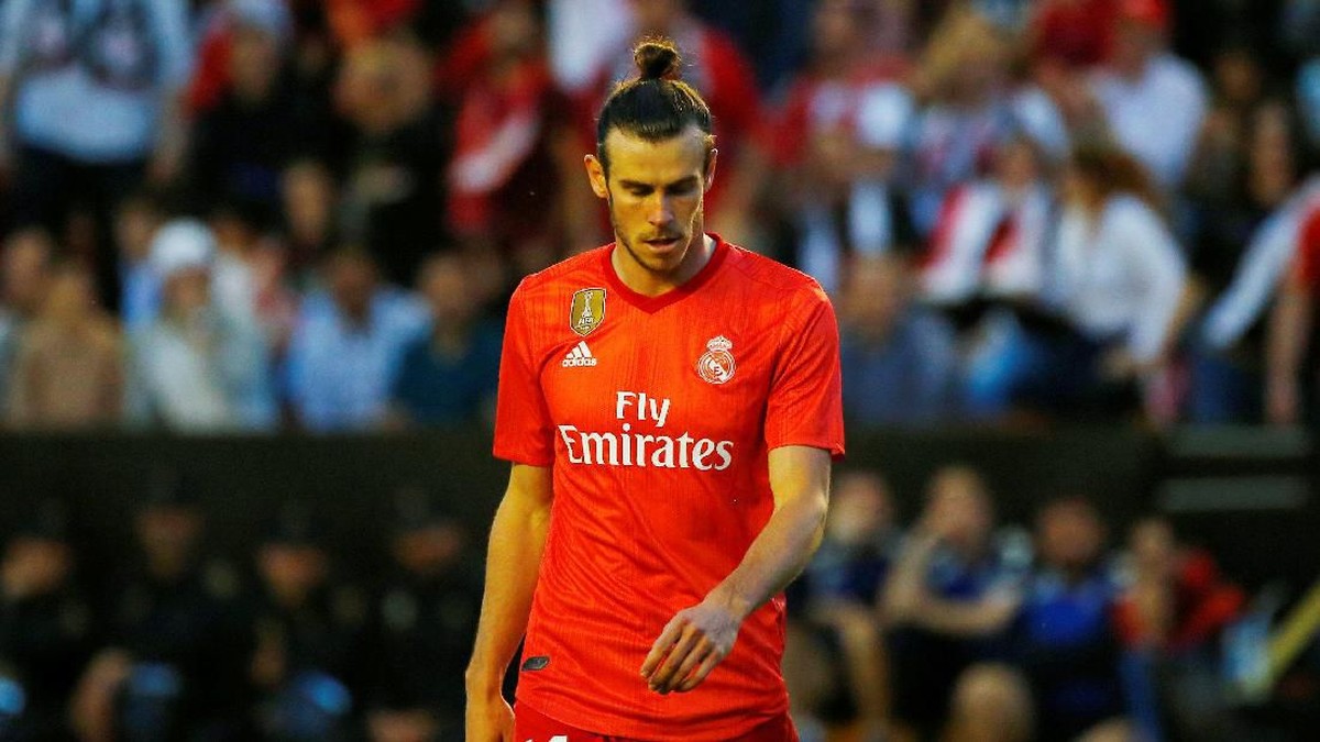 Gareth Bale tidak pulang bersama rekan-rekannya usai Real Madrid kalah dari Rayo Vallecano (REUTERS/Javier Barbancho)