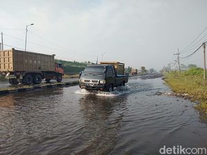 2 Hari Terendam Banjir, Jalan Raya Porong Lama Kembali Dibuka