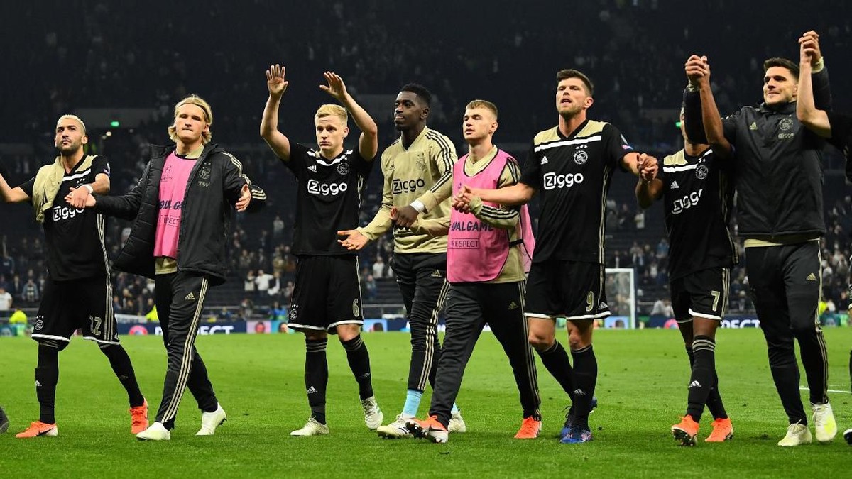Ajax menang di markas Tottenham Hotspur dalam laga leg pertama semifinal Liga Champioins (Foto: Dylan Martinez/Reuters)