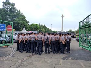 May Day di Istana Hari Ini, Polisi Siaga di Monas