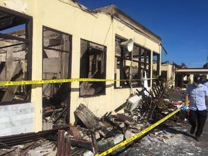 Potret Puing-puing Polres Lampung Selatan Pasca Kebakaran Hebat