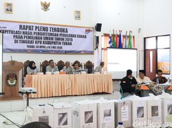Rekapitulasi di KPU Tuban Selesai, Suara Jokowi Tembus 73,13%