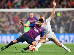 Duel di Camp Nou, Kamis (2/5/2019) dinihari WIB, berjalan sengit. Kedua tim sama-sama saling melakukan pressing. (Foto: Michael Regan/Getty Images)